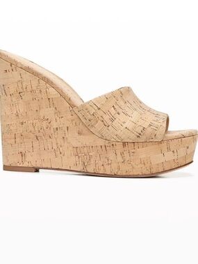 Veronica Beard Natural Cork Wedge Slide NEW WITH TAGS